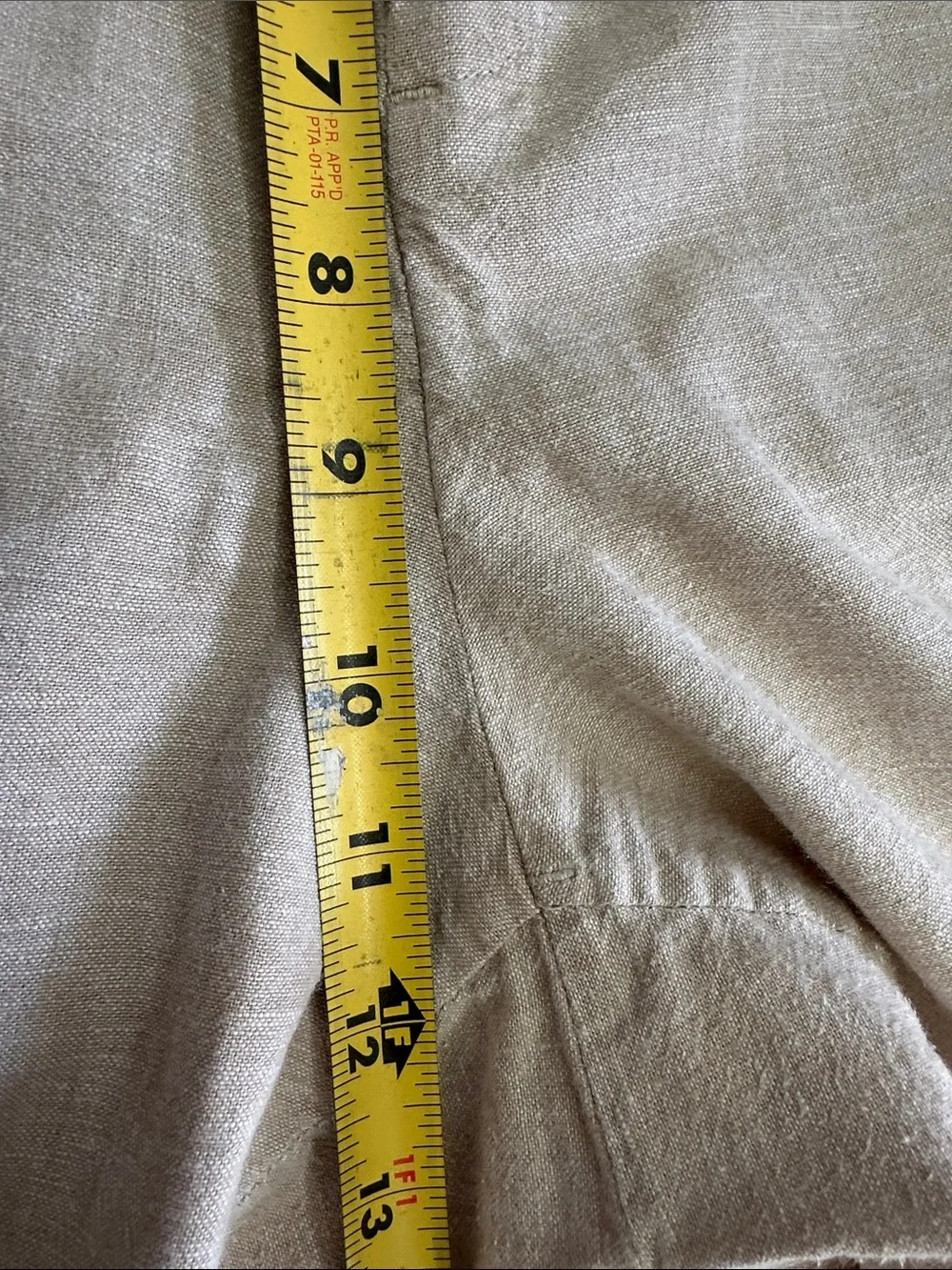 Uniqlo Women’s Beige Linen-Cotton Blend Lightweight Straight Leg Pants Size M